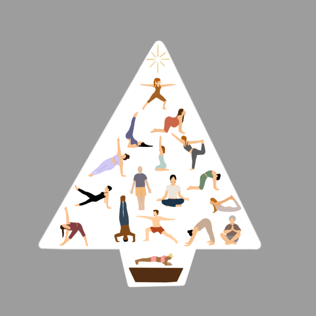 Christmas yoga tree - Sticker