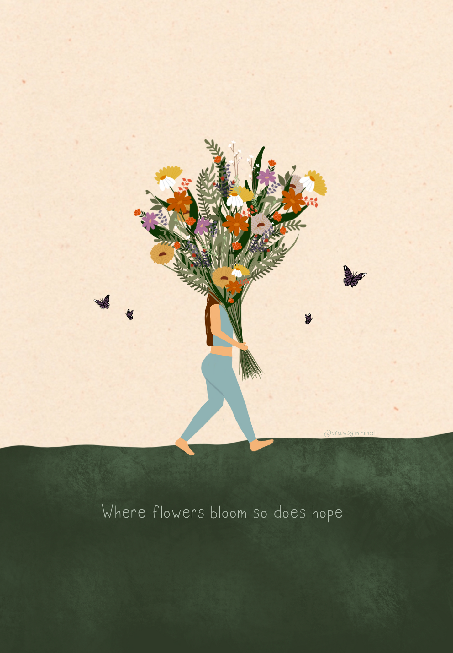 Flowers and hope - Print