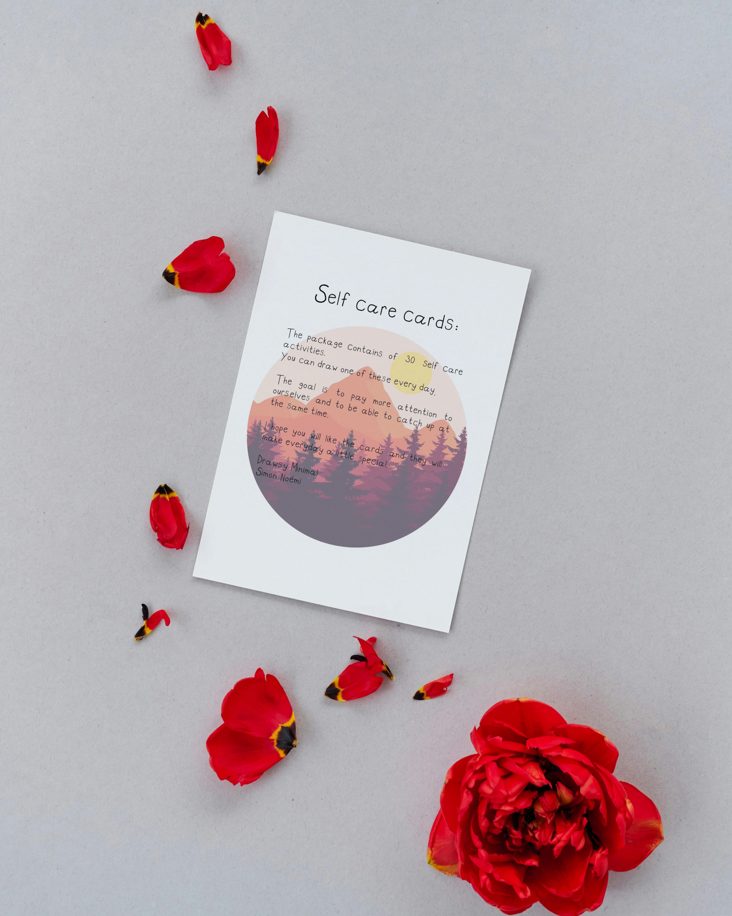 Self - care cards - English version