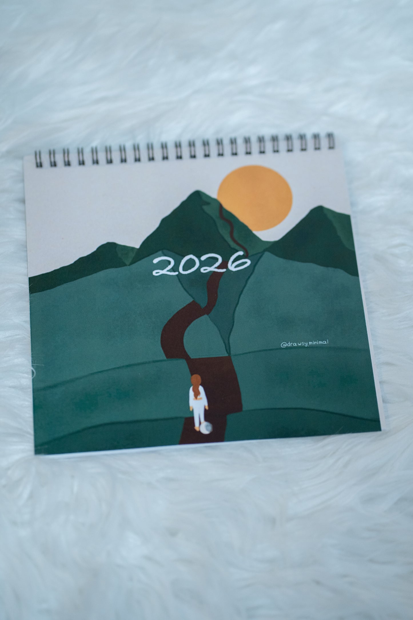 Illusztrált 2026-os Drawsy Minimal fali naptár