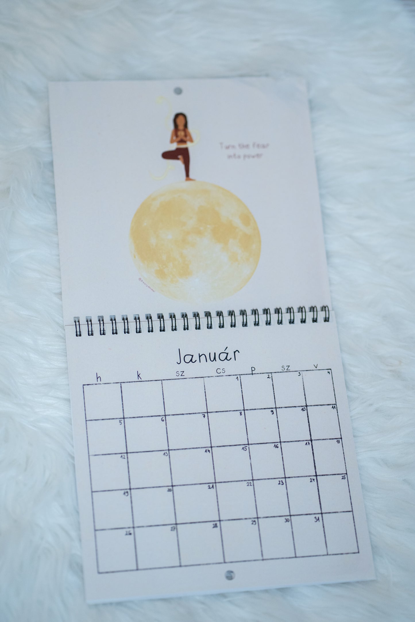 Illusztrált 2026-os Drawsy Minimal fali naptár