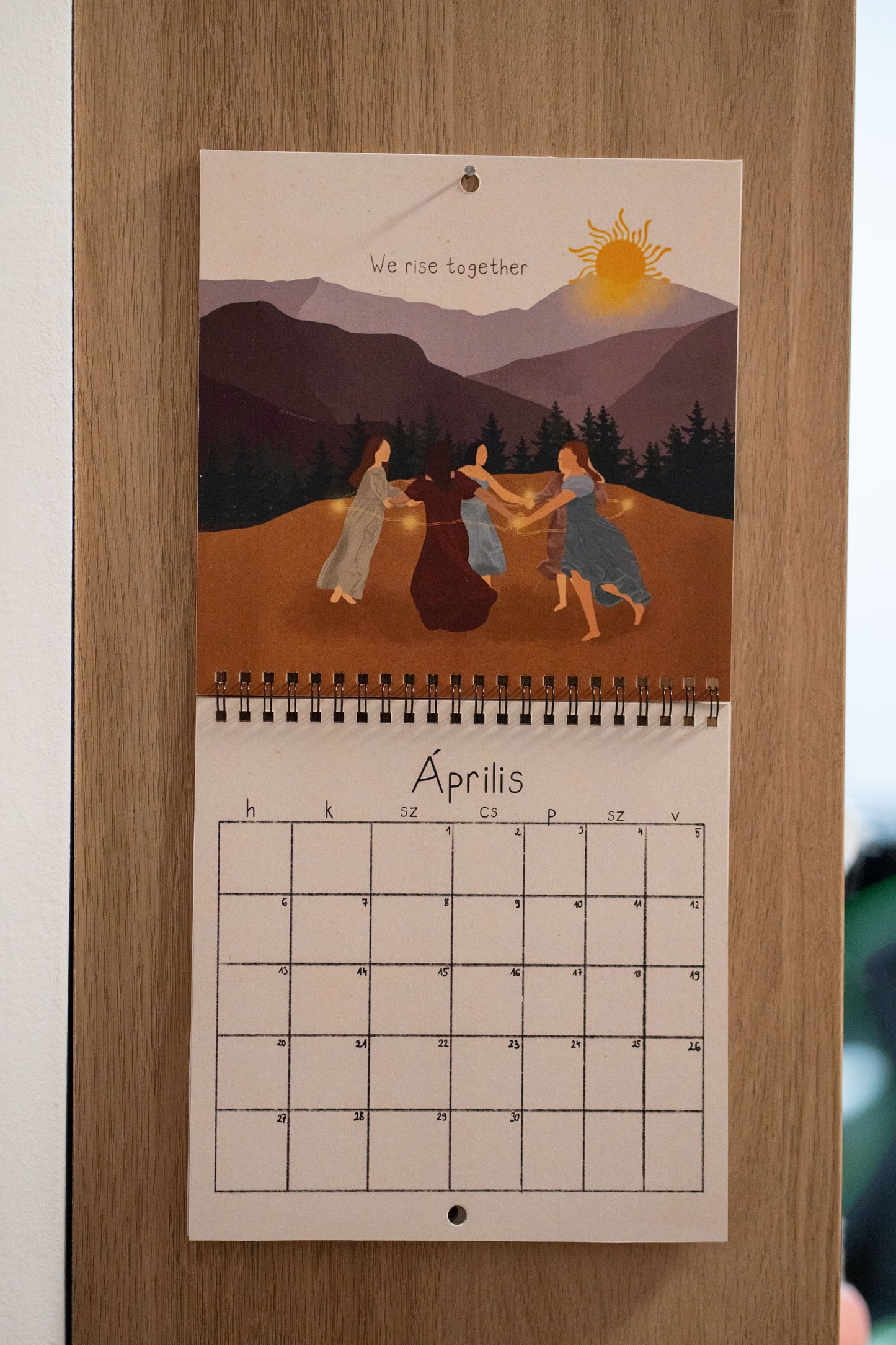 Illusztrált 2026-os Drawsy Minimal fali naptár