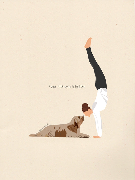 Yoga with dogs - Print (A4)